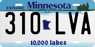 MN license plate 310LVA