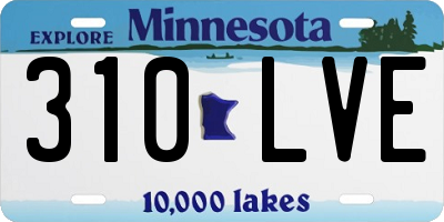MN license plate 310LVE