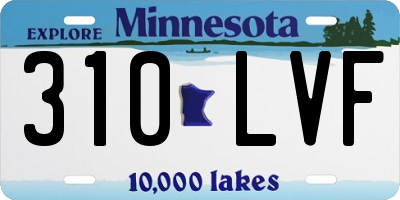 MN license plate 310LVF