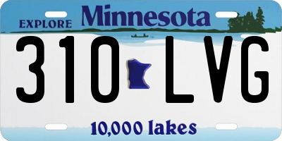 MN license plate 310LVG