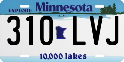 MN license plate 310LVJ