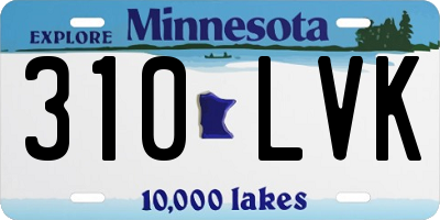 MN license plate 310LVK