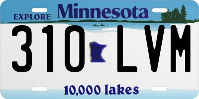MN license plate 310LVM