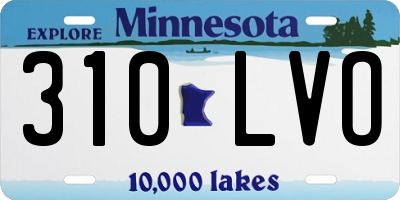 MN license plate 310LVO