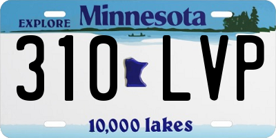 MN license plate 310LVP