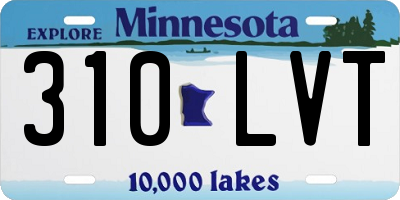 MN license plate 310LVT