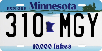 MN license plate 310MGY