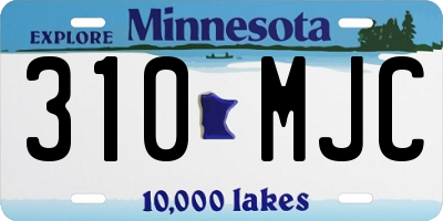 MN license plate 310MJC