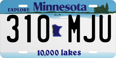 MN license plate 310MJU