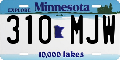 MN license plate 310MJW