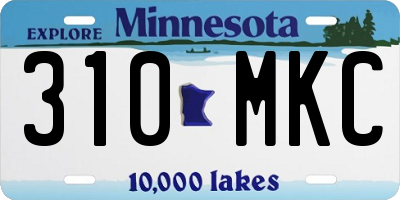 MN license plate 310MKC