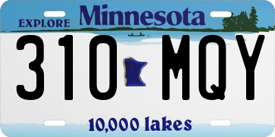 MN license plate 310MQY