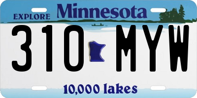 MN license plate 310MYW