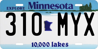 MN license plate 310MYX