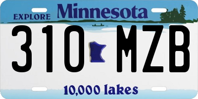 MN license plate 310MZB