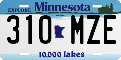 MN license plate 310MZE