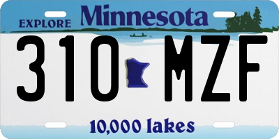 MN license plate 310MZF