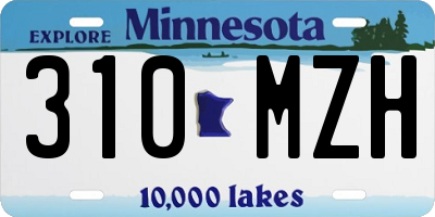 MN license plate 310MZH