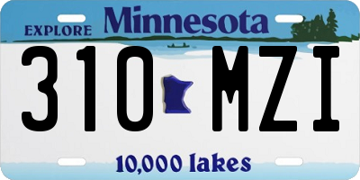 MN license plate 310MZI