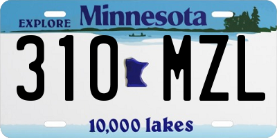 MN license plate 310MZL