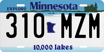MN license plate 310MZM