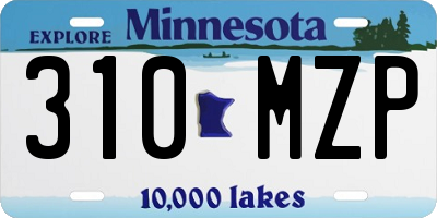 MN license plate 310MZP