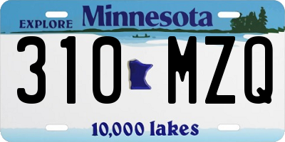 MN license plate 310MZQ