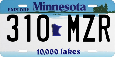 MN license plate 310MZR