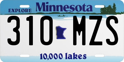 MN license plate 310MZS