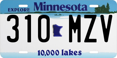 MN license plate 310MZV