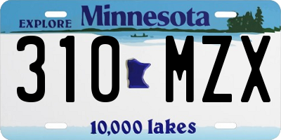 MN license plate 310MZX