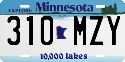 MN license plate 310MZY