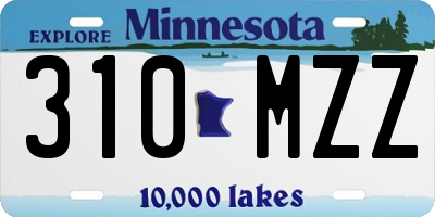 MN license plate 310MZZ