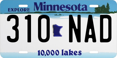 MN license plate 310NAD