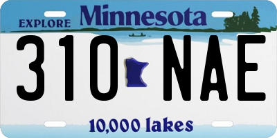 MN license plate 310NAE