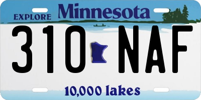 MN license plate 310NAF