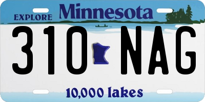 MN license plate 310NAG