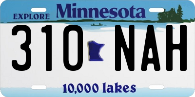 MN license plate 310NAH