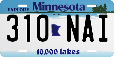 MN license plate 310NAI