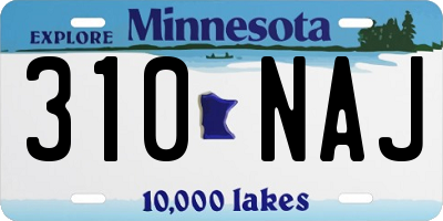 MN license plate 310NAJ