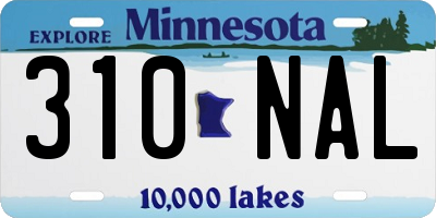 MN license plate 310NAL