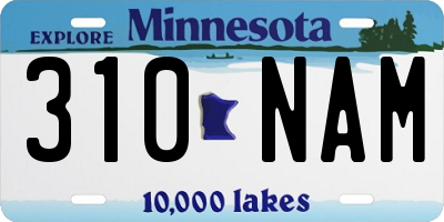 MN license plate 310NAM