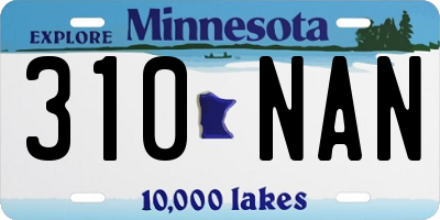 MN license plate 310NAN