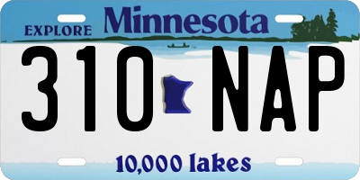 MN license plate 310NAP