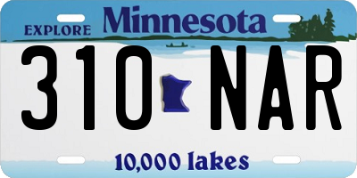 MN license plate 310NAR