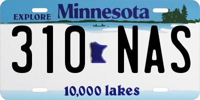 MN license plate 310NAS