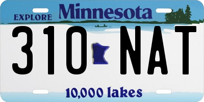 MN license plate 310NAT