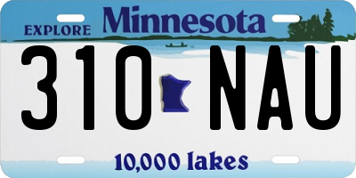 MN license plate 310NAU
