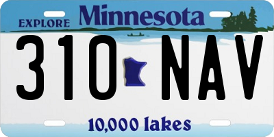 MN license plate 310NAV