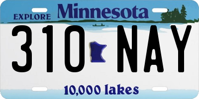 MN license plate 310NAY